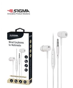 אוזניות מולטימדיה AUX 3.5mm צבע לבן